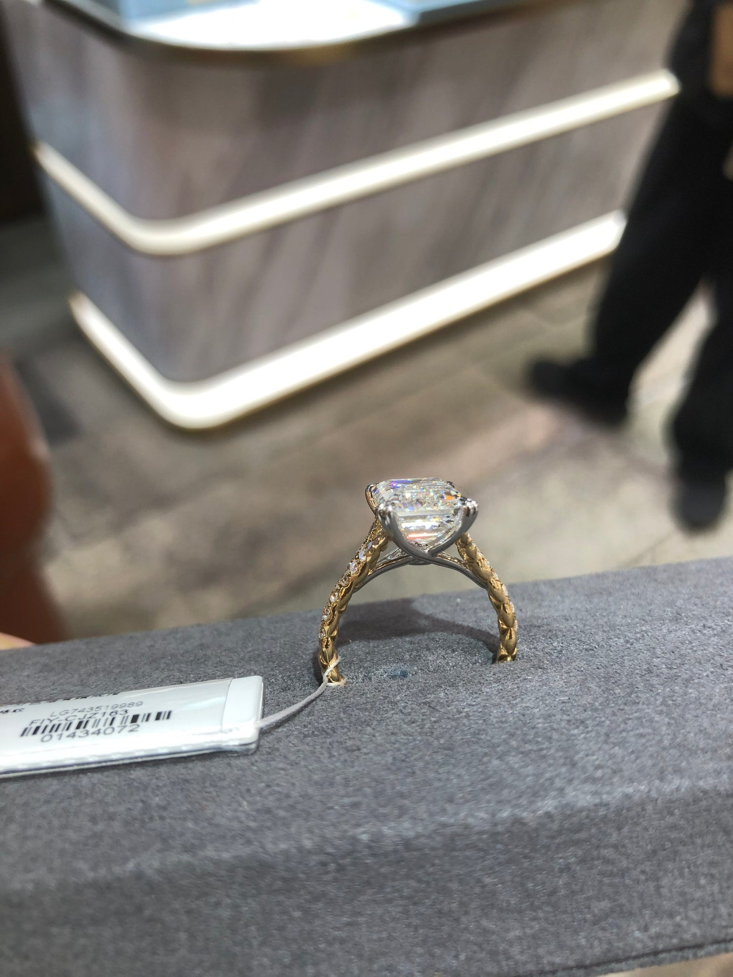 link -3-1-erica-TIKTOK LIVESTREAM Ring set 18k YELLOW GOLD 14K yellow gold  Lab Emerald eternity 5ct and emerald 6ct F VVS2  double claws 2-tone 2 products