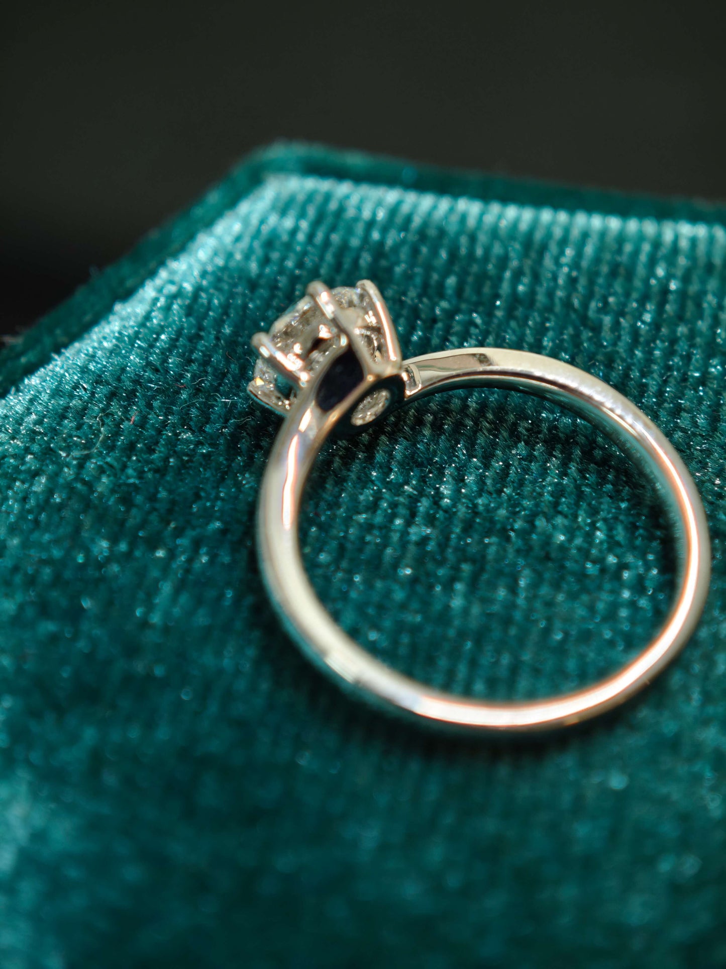 0.75 Lab Grown Diamond Engagement Ring: Handmade 14K Yellow Gold Twisted Band ( ROX 0893 )