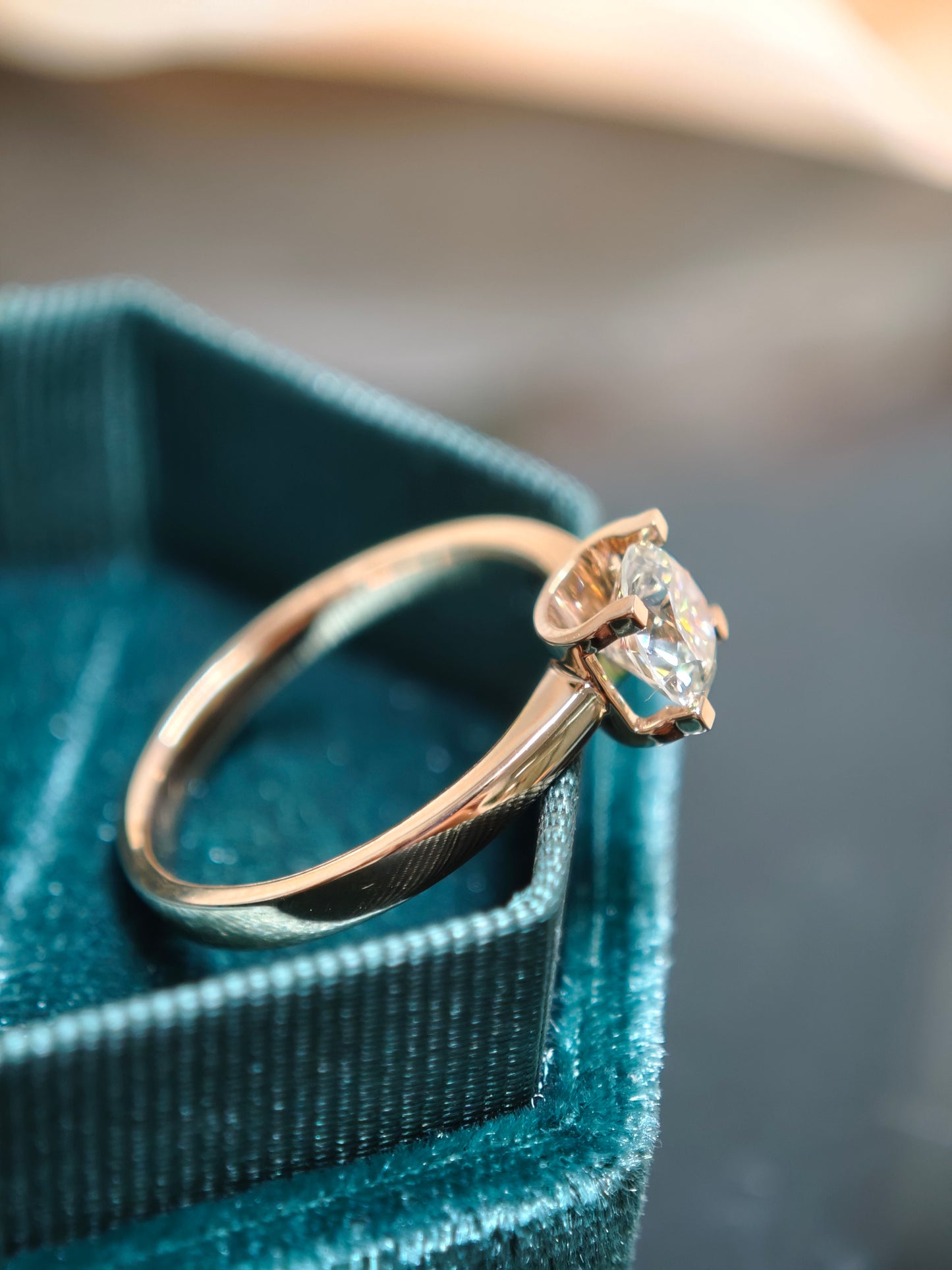 1ct Lab Grown Diamond Engagement Ring: 14K Gold Solitaire ( ROX 0901) (Copy)