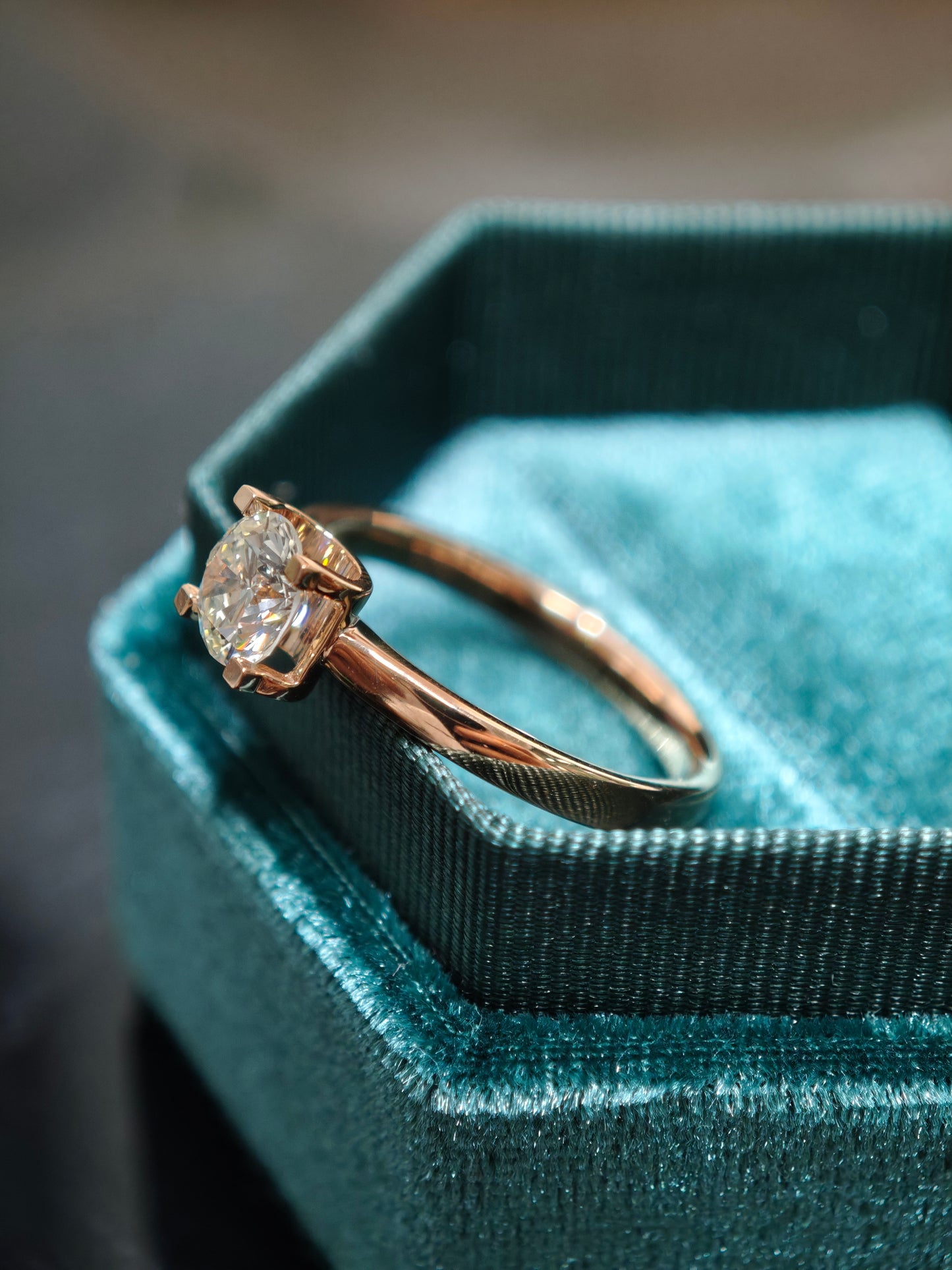 1ct Lab Grown Diamond Engagement Ring: 14K Gold Solitaire ( ROX 0901) (Copy)