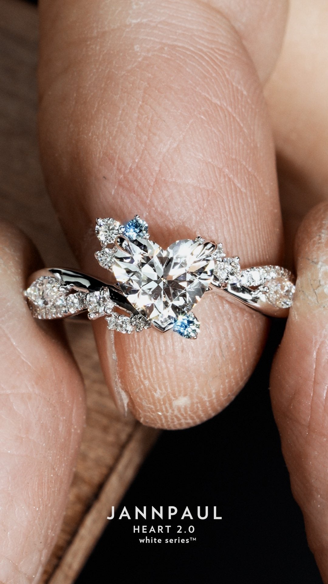 K TIKTOK LIVESTREAM  Semi mount for 1ct 14K White Gold Heart Shape cutting Lab Diamond Engagement Ring, 14K Gold, E Color VS1 clarity nature inspired  ring size 5.75